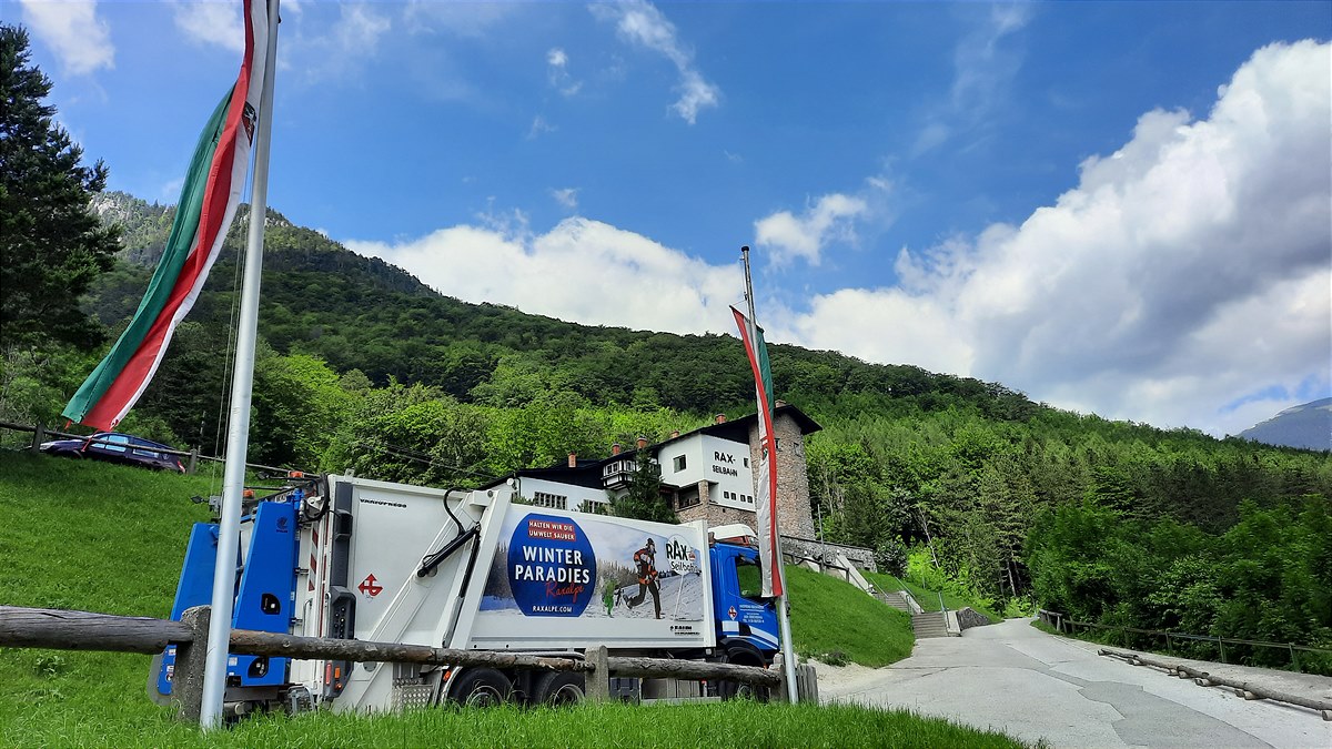 Branding Müllwagen Raxalpe