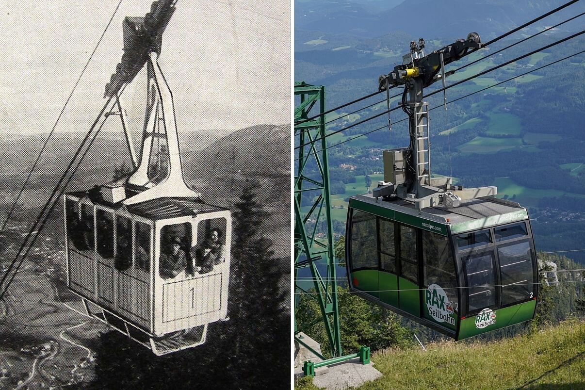 Historische Aufnahmen Rax-Seilbahn